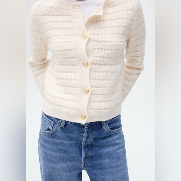 Mango Cream knit Cardigan NWT - Picture 5 of 5